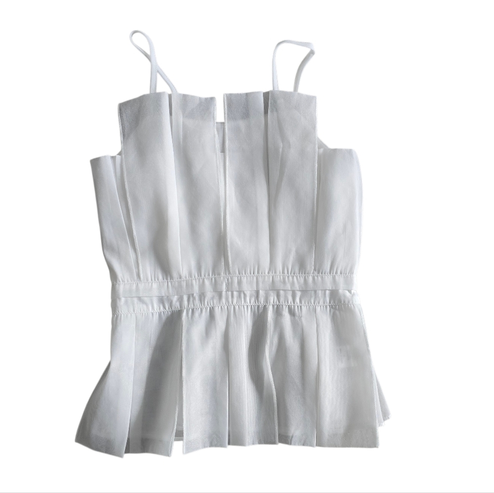 Cloud Ten Women's White Structured Cami Size Small